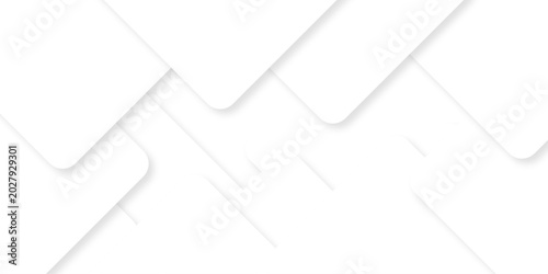 Modern Abstract white background design with layers of textured white transparent material, Minimal geometric white light background triangle black technology vector. Abstract graphic Banner design.