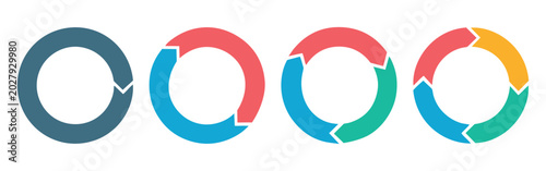 Obraz na płótnie Circle arrows icon set