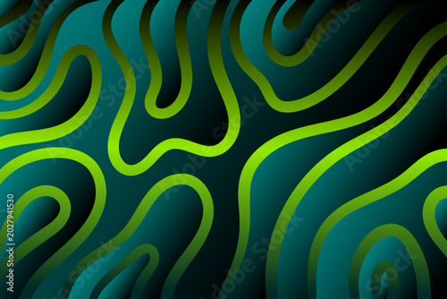 Green Dark Wave Background