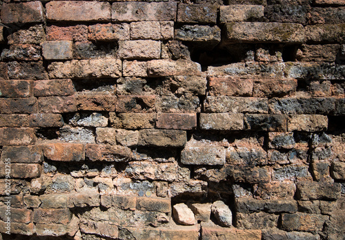 фотографія Old brick wall texture background.
