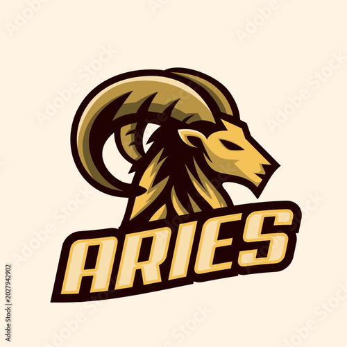 Ram Aries Mascot Illustration Logo