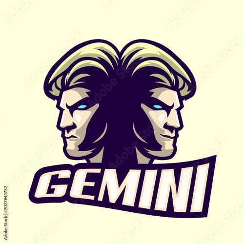 Twin Gemini Icon Illustration Logo