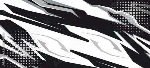 Racing car wrap design vector. abstract stripe racing background kit designs for wrap vehicle, race car, rally, adventure and livery.