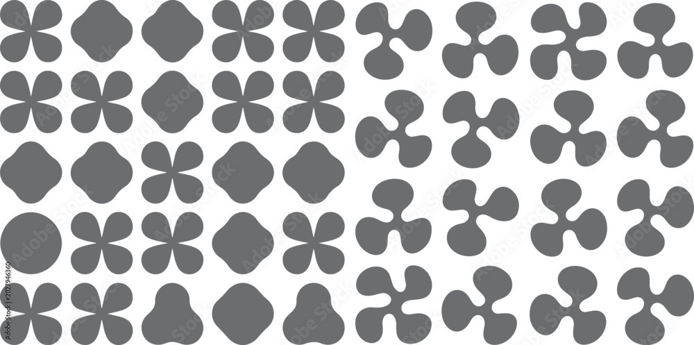 Fototapeta premium Abstract geometric pattern with Blob shapes 
