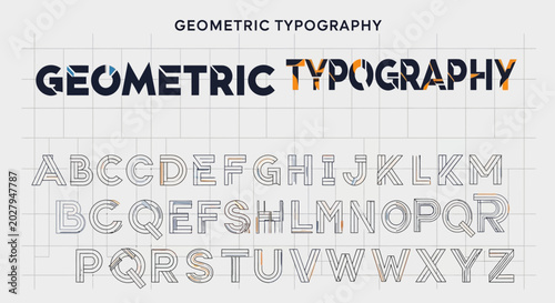 Geometric Typography Design - Modern Letters & Alphabet