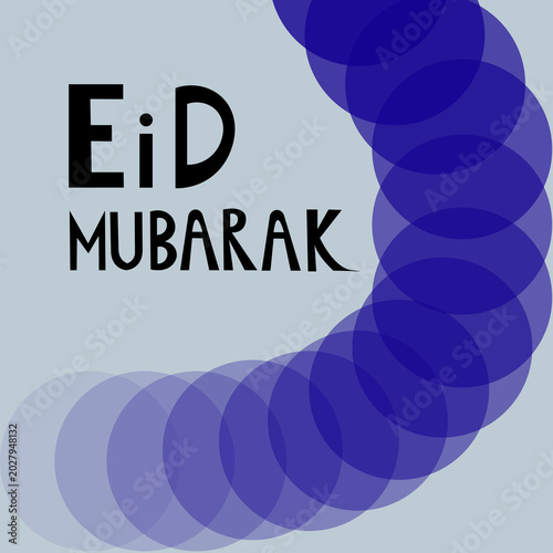 Simple Eid Mubarak Lettering Graphic Asset
