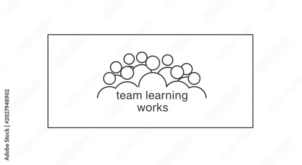Fototapeta premium Team Learning Works Logo - Collaboration and Growth Concept