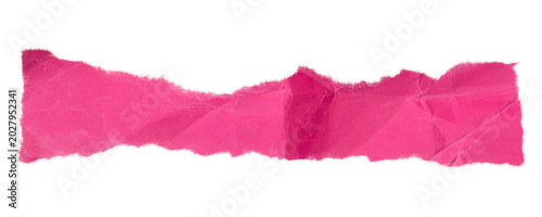 Torn Pink Paper with Wrinkles