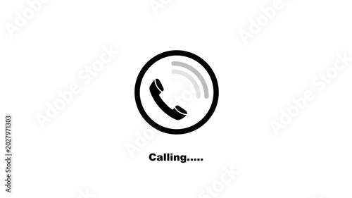 Abstract call icon animation. call concept on mobile phone . incoming calling animation on background with on 4k video animation.