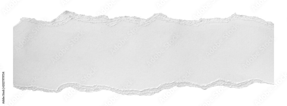 Fototapeta premium White ripped paper isolated on transparent background. Ideal for use in design templates.