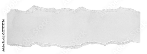 White ripped paper isolated on transparent background. Ideal for use in design templates.