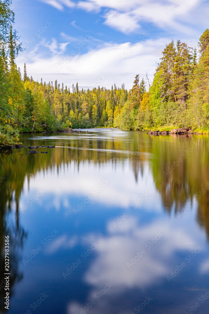 Fototapeta premium beautiful autumn landscape. Oulanka. Finland