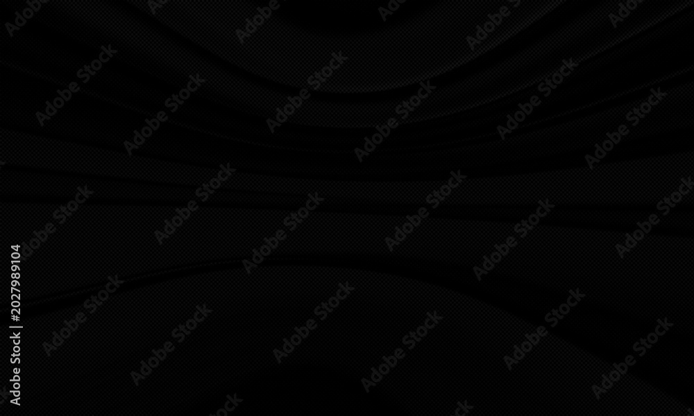 Fototapeta premium abstract black background with carbon fiber texture and panoramic or cylindrical effect (fisheye effect)