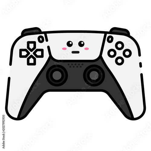 Cute Game Control Illustration