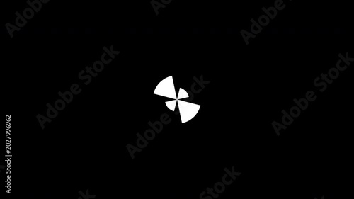 Creative UI Loading Animation Poylgon Cut On Circle Shape Scale Up and Rotate Clean White Loop Transparent Background