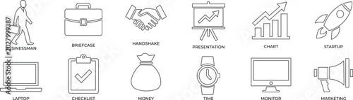Ultimate enterprise business technology and lifestyle vector icon set.eps