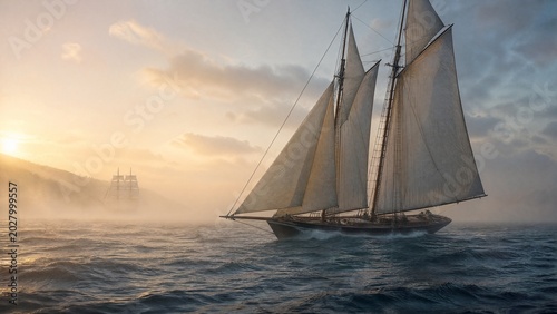 Tableau sur toile schooner