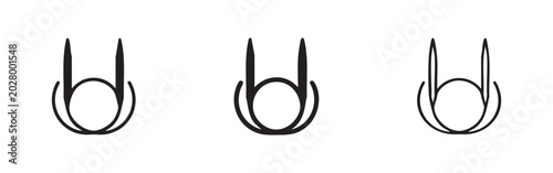 Photography Earrings icons: solid black, outline with fill, and outline.