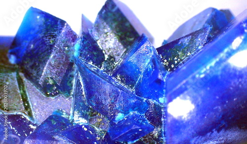 Obraz na płótnie Intense Blue Copper Sulfate Crystal Macro
