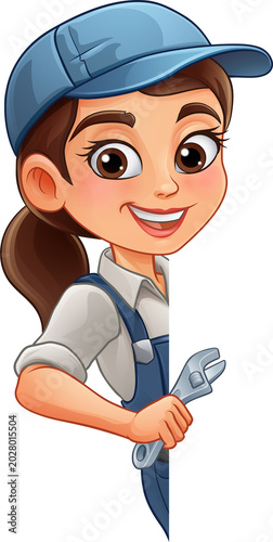 A woman female mechanic, pl...
