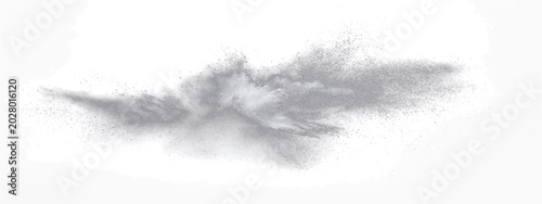 Fotografía Wispy ethereal grey smoke or powder cloud drifts across the frame, suggesting mystery or a sudden event