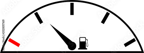  Vector illustration of a petrol gauge
