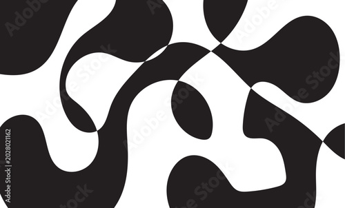 Modern abstract black and white pattern