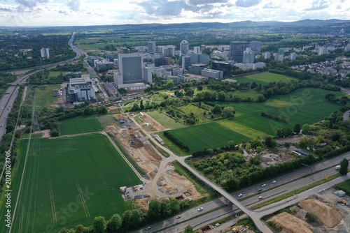 RTW Eschborn – Luftbilder der Regionaltangente West im Rhein-Main-Gebiet bei Frankfurt