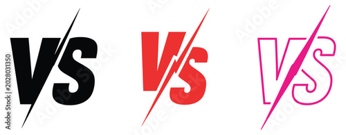 Fotografija VS, versus competition battle icon, rivalry comparison concept, fight challenge
