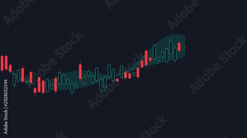 StockChart Financial Stock Market Trading Dashboard Analytics Animation Loop 4K