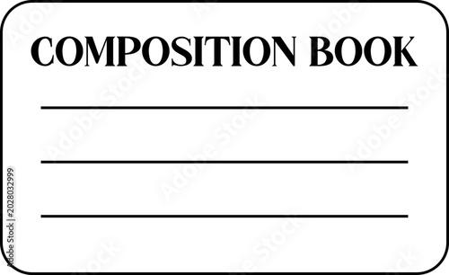 Classic Editable, Composition, Notebook, Label, Blank, Template,