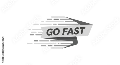 Foto Go Fast Speed Graphic Banner with Motion Lines