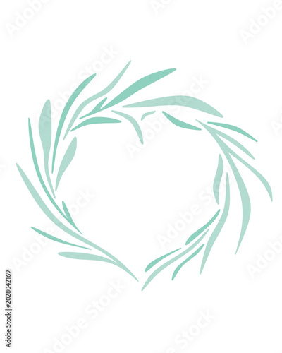 Corazón de hojas.