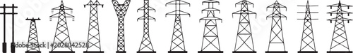 Foto Utility pole crossarm and hardware types