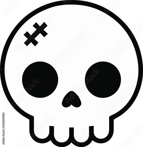 Canvastavla Skull icon for Halloween party decorations and print
