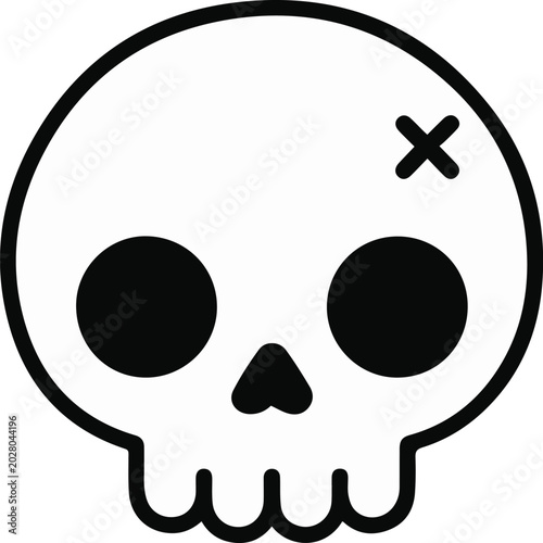 Photos Pirate skull with crossbones for ship flag use
