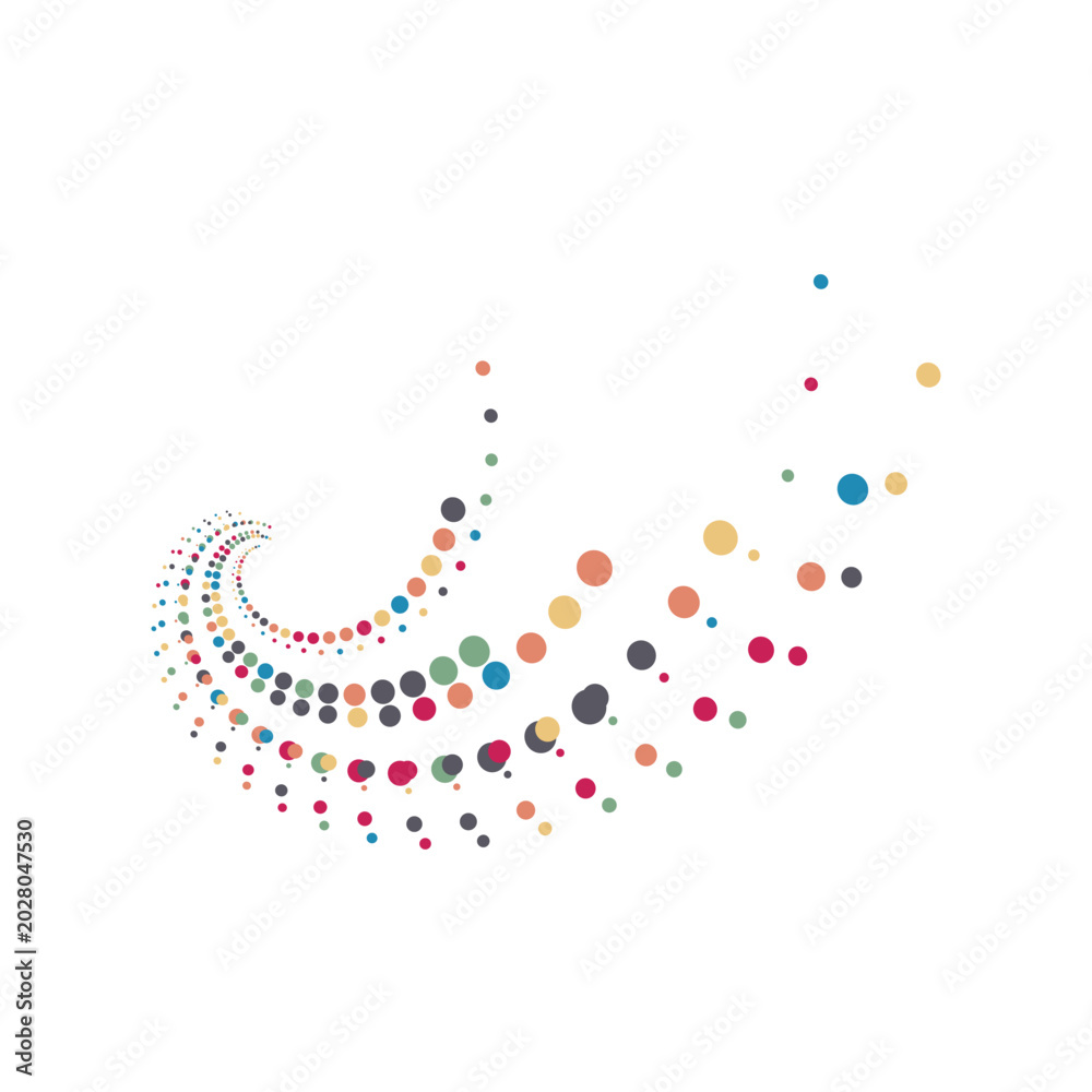 Fototapeta premium Abstract red and white dotted vector background with circles heart shapes confetti decoration pattern illustration