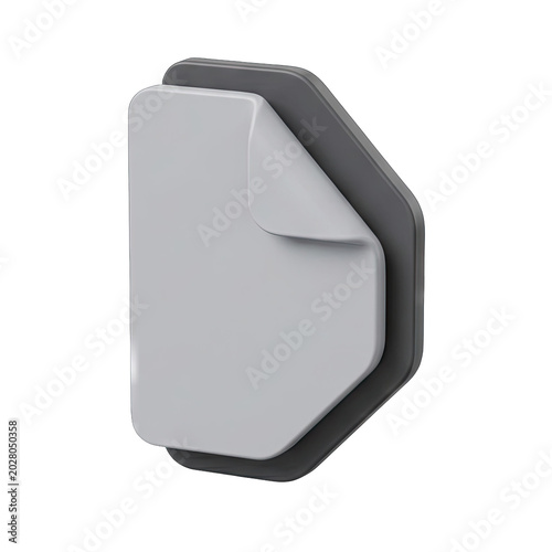 3D Render of a Generic Document Icon