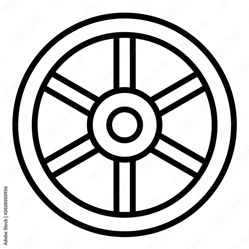 Fototapeta premium Boat Wheel Icon