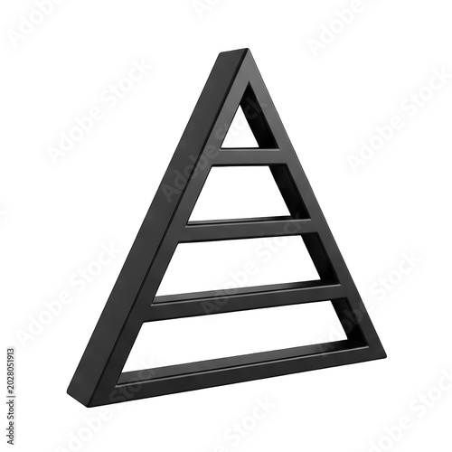 Abstract Black Pyramid Frame