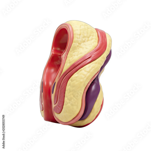 Anatomical Model of a Cross-Section of a Blood Vessel