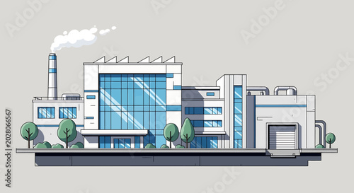 Industrial Factory Building Architecture Design.