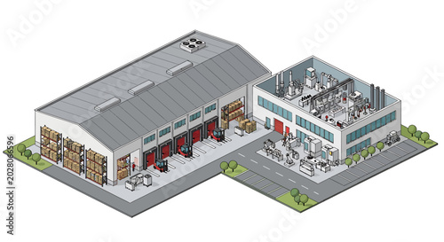 Industrial Factory Building Structure.