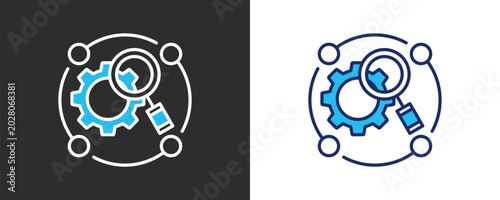 Foto Due Diligence Icon Set, Colored Outline Vector Illustration