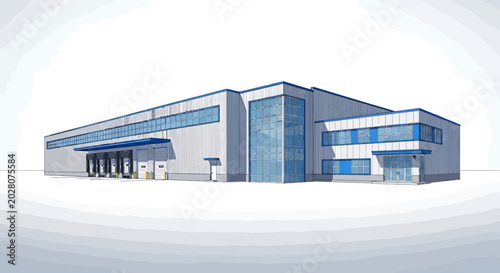 Large modern industrial building exterior.
