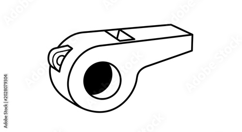 Fotografia Closeup of a single referee whistle.