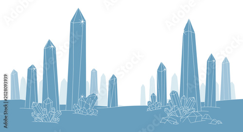 Photos Crystal City Skyline Towers Blue.