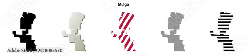 Fotografie Mulga (Alabama) blank outline map