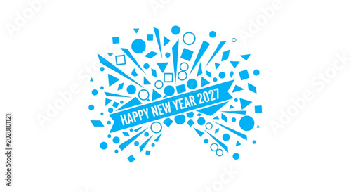 Tableau sur toile Happy New Year Greeting Card Design.