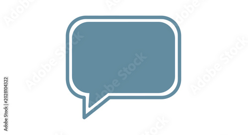Foto Blue speech bubble icon symbol.